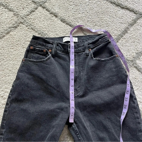 Abercrombie and Fitch black jeans ankle straight high rise curve love 24 / 00 - Picture 6 of 8